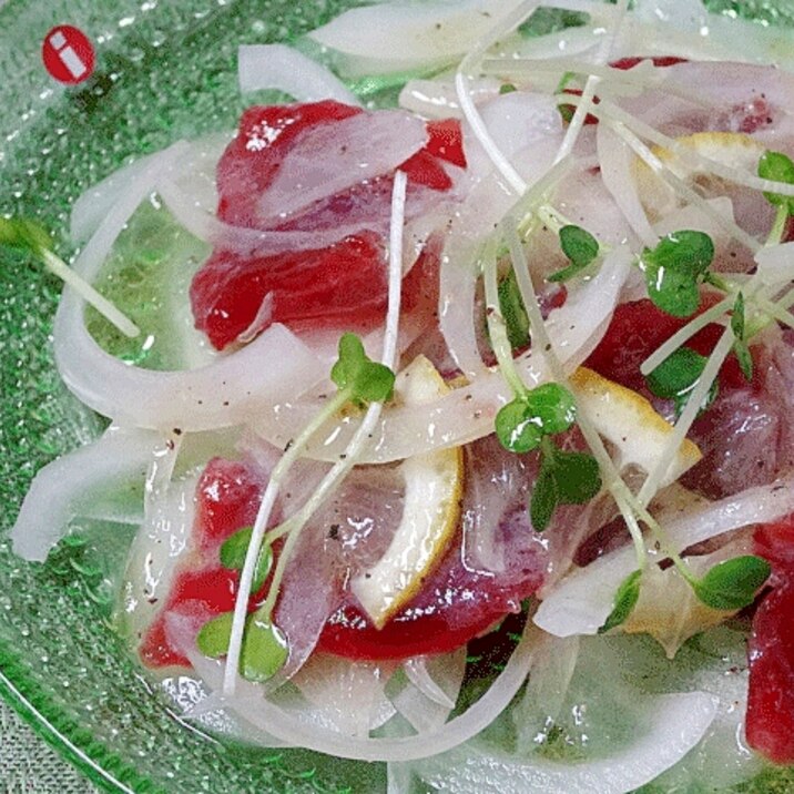 特売品でも 塩マグロのカルパッチョ レシピ 作り方 By Startrek 楽天レシピ 特売品でも 塩マグロのカルパッチョ レシピ 作り方 By Startrek 楽天レシピ